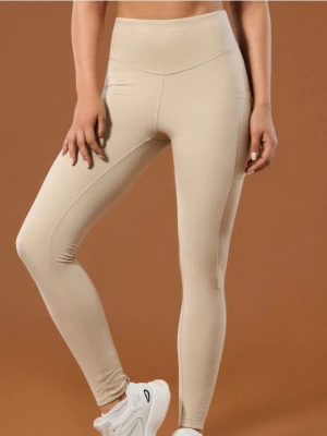Zdjęcie produktu Sinsay - Legginsy Gym Hard - beżowy