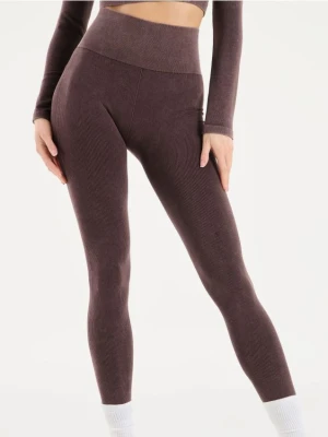 Zdjęcie produktu Sinsay - Legginsy prążkowane - brązowy