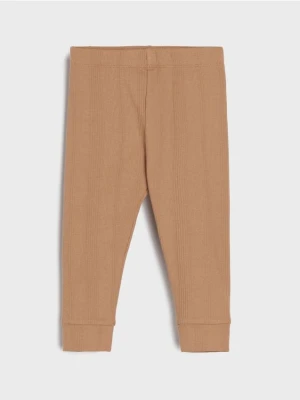 Zdjęcie produktu Sinsay - Legginsy prążkowane - brązowy