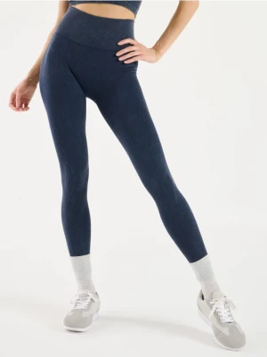 Zdjęcie produktu Sinsay - Legginsy prążkowane - granatowy