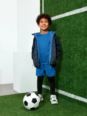 Sinsay - Legginsy sportowe z szortami Active - niebieski