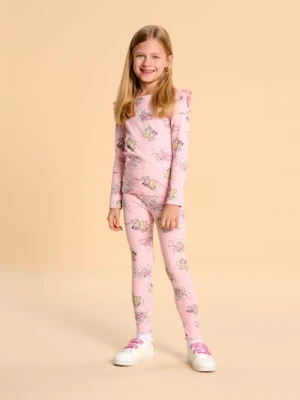 Sinsay - Legginsy The Smurfs - różowy