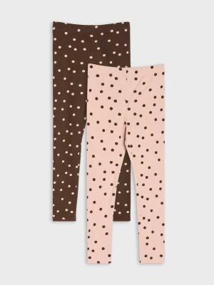 Sinsay - Legginsy w groszki 2 pack - wielobarwny