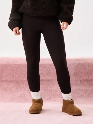 Sinsay - Legginsy z futerkowym ociepleniem w środku - brązowy