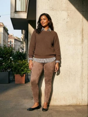 Zdjęcie produktu Sinsay - Legginsy z imitacji zamszu - brązowy