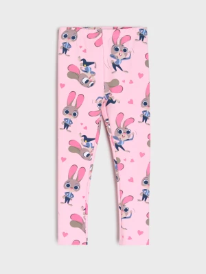 Sinsay - Legginsy ze wzorem Disney Zwierzogród - różowy