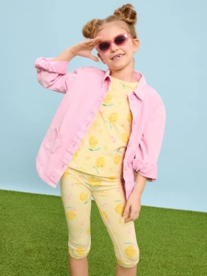 Sinsay - Legginsy - żółty