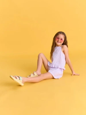 Sinsay - Lekkie klapki z pianki z regulowanymi paskami - żółty