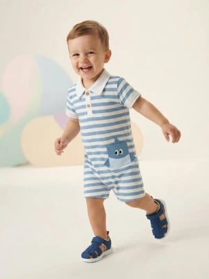 Sinsay - Letni kombinezon w paski z elementami 3D - wielobarwny