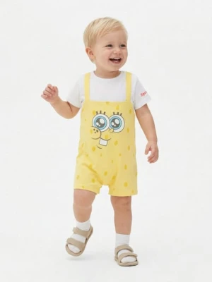 Sinsay - Letni kombinezon z nadrukiem SpongeBob SquarePants - kremowy