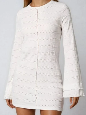 Sinsay - Letnia sukienka mini - kremowy