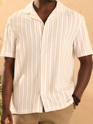 Sinsay - Luźna koszula w paski - kremowy