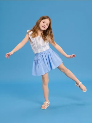 Sinsay - Luźne szorty z marszczeniami - niebieski