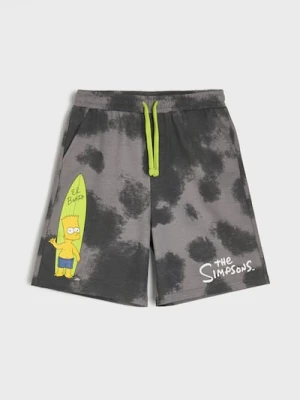 Sinsay - Luźne szorty z nadrukiem The Simpsons - wielobarwny
