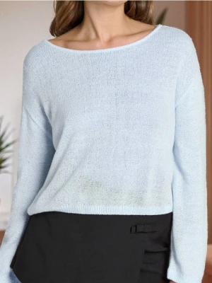 Sinsay - Luźny cienki sweter - niebieski