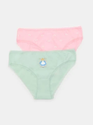 Sinsay - Majtki 2 pack Alice in Wonderland - wielobarwny