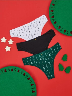 Sinsay - Majtki 3 pack - wielobarwny