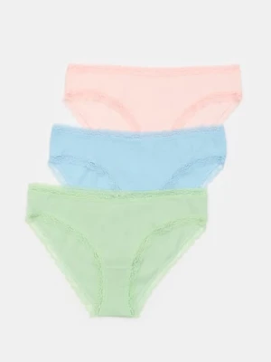 Sinsay - Majtki 3 pack - wielobarwny