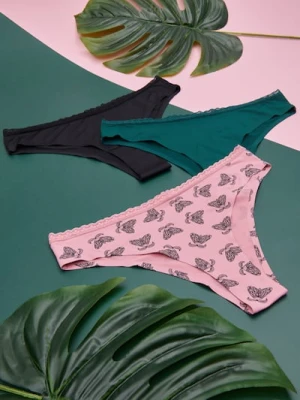 Sinsay - Majtki 3 pack - wielobarwny