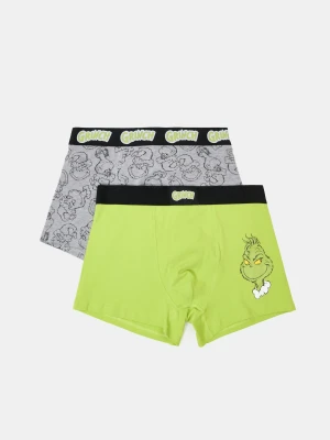 Sinsay - Majtki bokserki Grinch 2 pack - wielobarwny