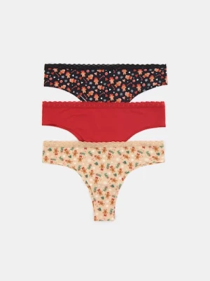 Sinsay - Majtki brazilian 3 pack - wielobarwny