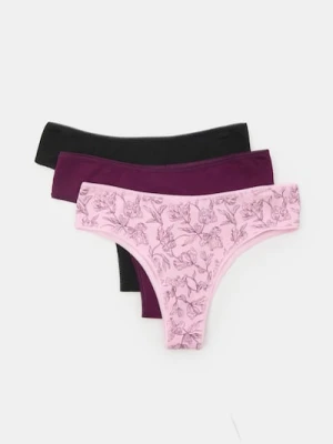 Sinsay - Majtki brazilian 3 pack - wielobarwny