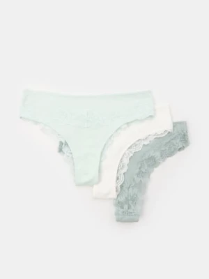 Sinsay - Majtki brazilian 3 pack - wielobarwny