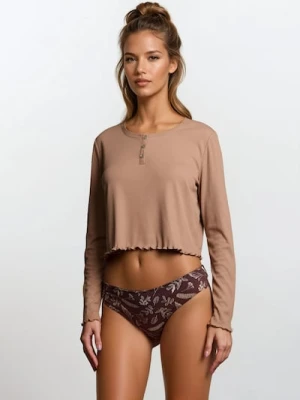 Sinsay - Majtki brazilian z koronką 2 pack - wielobarwny