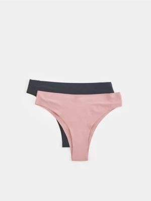 Sinsay - Majtki brazyliany 2 pack - różowy