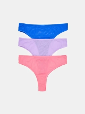 Sinsay - Majtki brazyliany 3 pack - wielobarwny