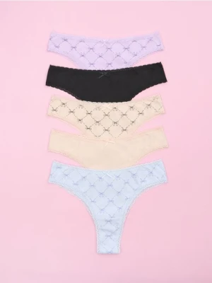 Sinsay - Majtki brazyliany 5 pack - wielobarwny