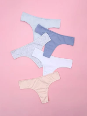 Sinsay - Majtki brazyliany 5 pack - wielobarwny