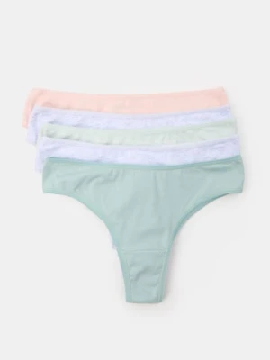 Sinsay - Majtki brazyliany 5 pack - wielobarwny