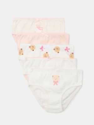 Sinsay - Majtki figi 5 pack - kremowy
