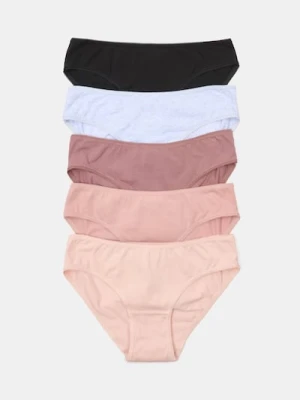 Sinsay - Majtki figi classic 5 pack - wielobarwny