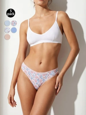 Sinsay - Majtki stringi 5 pack - wielobarwny