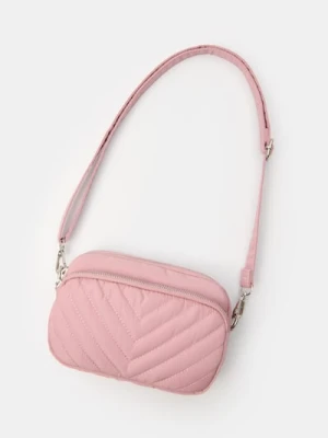 Zdjęcie produktu Sinsay - Mała pikowana torebka typu crossbody - różowy