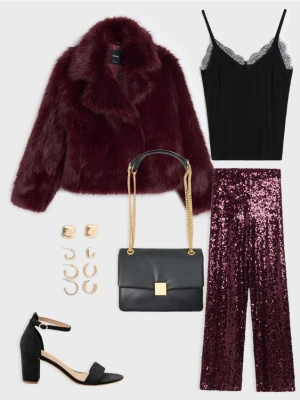 Sinsay - Mała torebka na łańcuszku - czarny