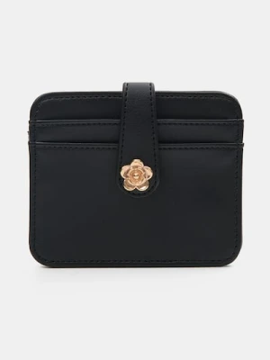 Sinsay - Mały portfel na karty z imitacji skóry - czarny