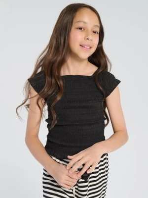 Sinsay - Marszczona bluzka - czarny