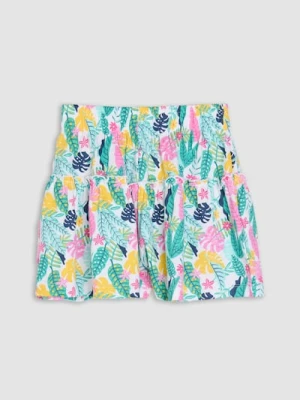 Sinsay - Marszczone szorty ze wzorem roślinnym - wielobarwny