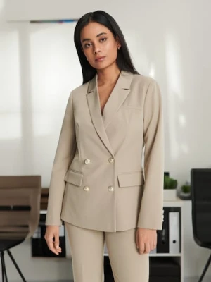 Sinsay - Marynarka dwurzędowa - brązowy