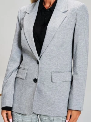 Sinsay - Marynarka jednorzędowa basic - szary