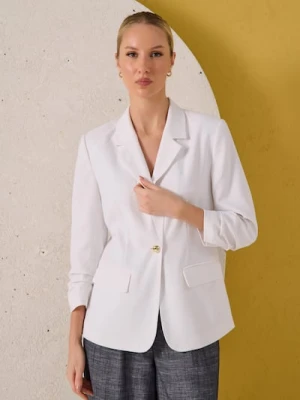 Sinsay - Marynarka z domieszką lnu - biały