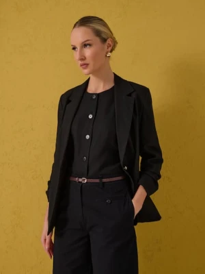 Sinsay - Marynarka z domieszką lnu - czarny