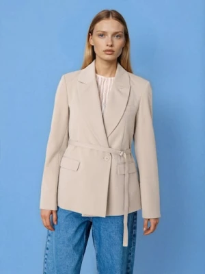 Sinsay - Marynarka z domieszką wiskozy - beżowy