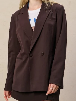 Sinsay - Marynarka z domieszką wiskozy - brązowy