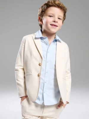 Sinsay - Marynarka z domieszką wiskozy i lnu - kremowy