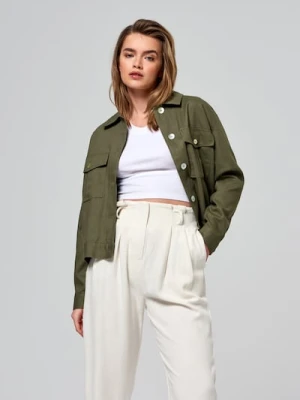 Sinsay - Marynarka z lnem - zielony