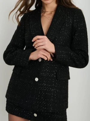 Sinsay - Marynarka z metalizowaną nicią - czarny